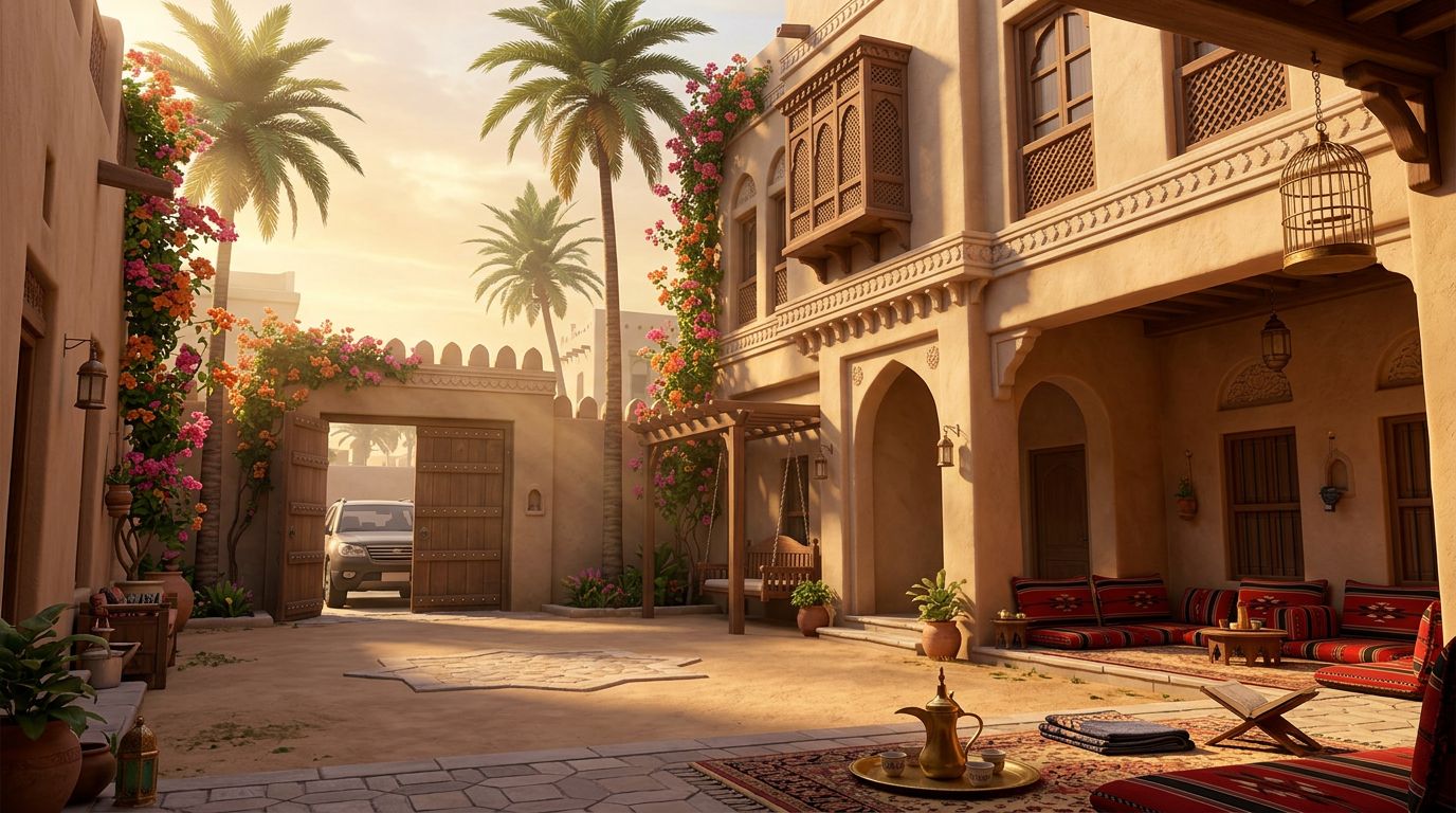 The courtyard — Bait Abdullah