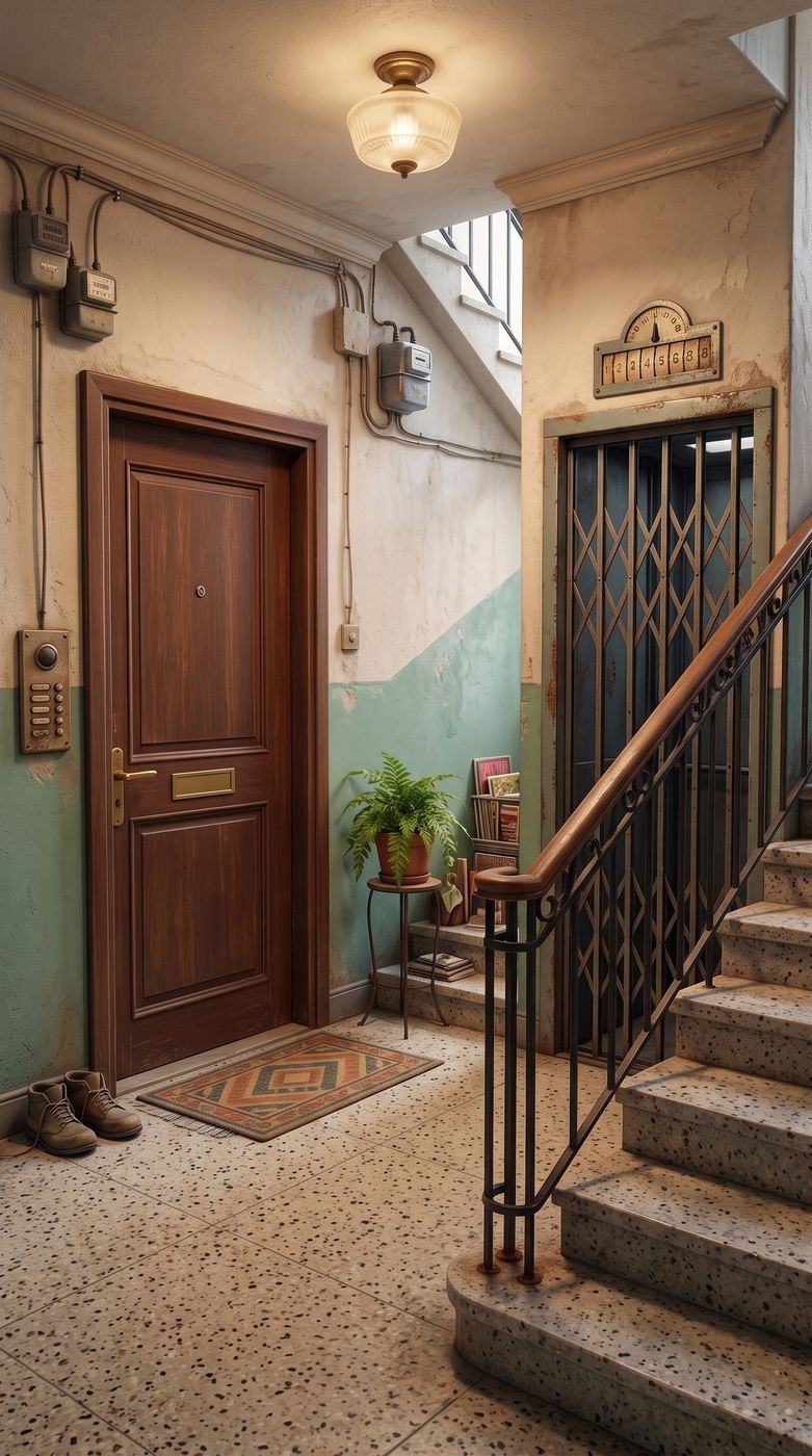 درج العمارة الذي يصعده كل الأقارب — بيت فرح